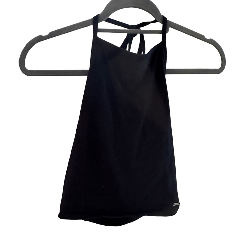 NWOT Hollister cropped halter top tank, black, Medium